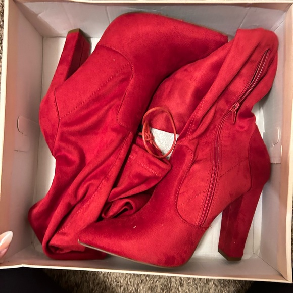 Shoe Dazzle Shoes - Red boots
